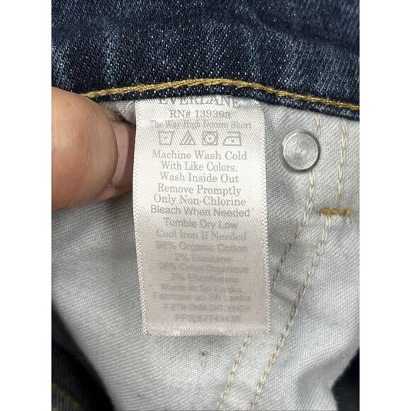 Everlane Shorts Womens 30 The Way High Denim Short Cutoff Medium Wash Blue - Picture 8 of 8